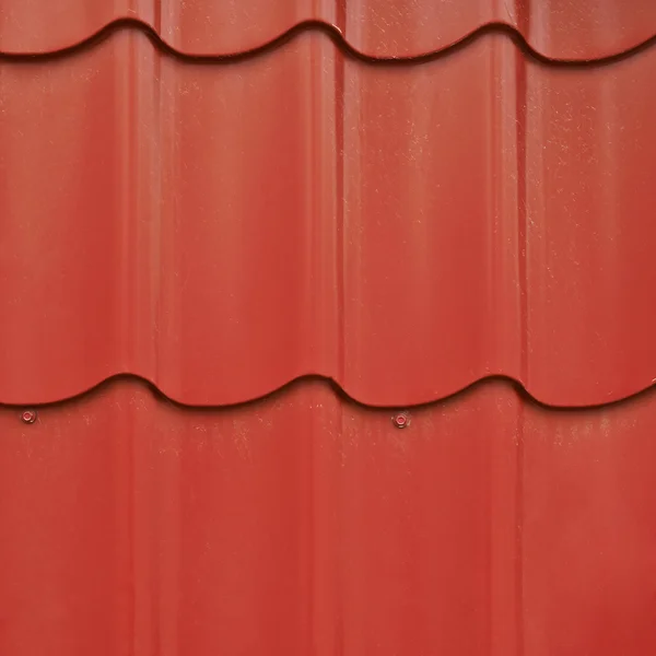 红色屋顶瓦片片段 — 图库照片