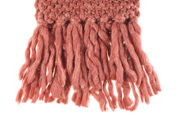 Tip of the knitted scarf — Stock Photo, Image