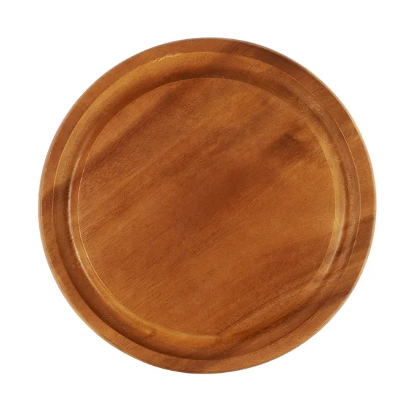 Rund trä facket salver — Stockfoto