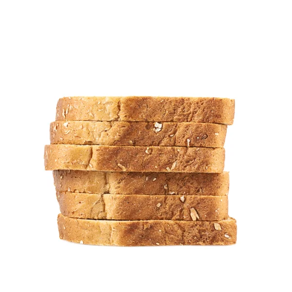 Pilha das torradas de pão fatiadas — Fotografia de Stock
