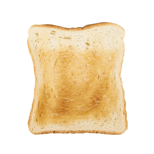 Fetta di pane tostato isolato — Foto Stock