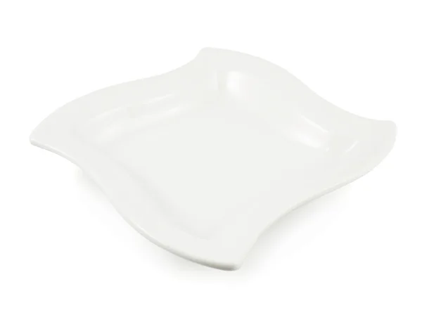 Biała płyta ceramiczna — Zdjęcie stockowe