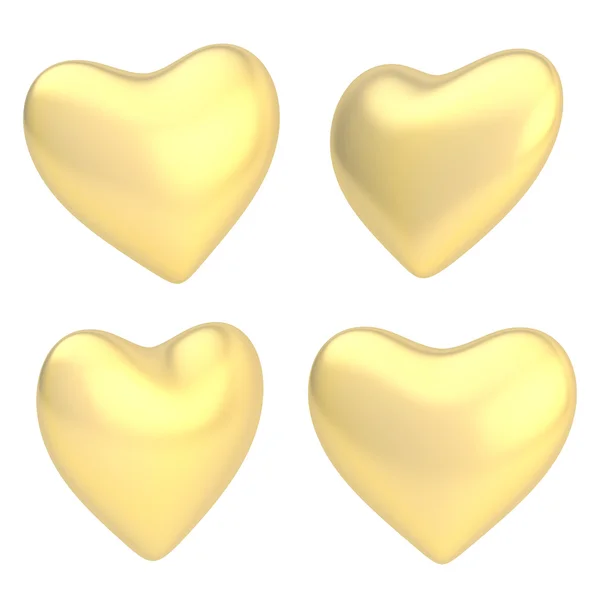 Glossy hearts shape — Stock Photo, Image