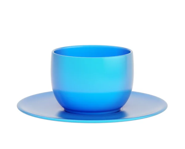 Керамическая чашка и тарелка — стоковое фото