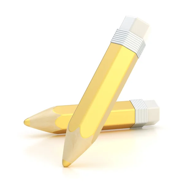 Two golden pencils — Stock Photo, Image
