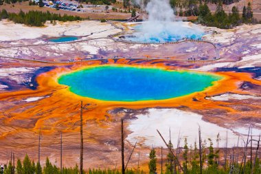 Dünya ünlü grand Prizmatik bahar yellowstone Milli Parkı
