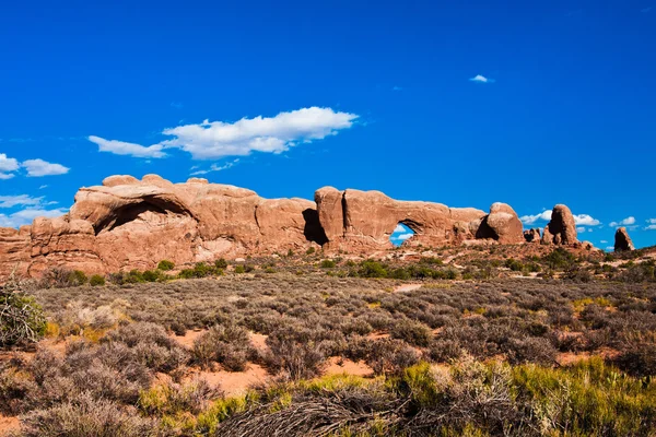 Ablak Arch Arches Nemzeti Park Utah, Amerikai Egyesült Államok — Stock Fotó