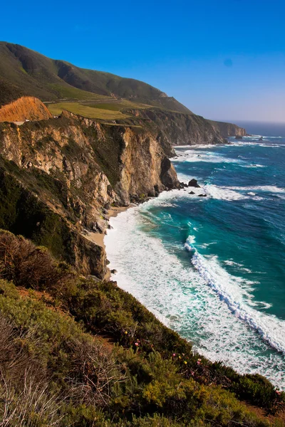 big sur, california güzel sahil şeridi