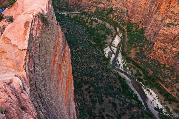 Acantilado de Red Rock en Zion National Park, Utah, EE.UU. — Foto de Stock