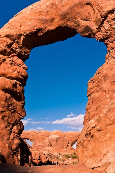 Arco da janela no parque nacional dos arcos, Utah, EUA — Fotografia de Stock