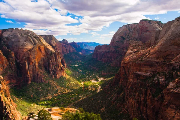 Beautiful landscape on top of angel landing trail in Zion National Park,Utah — Stock Photo, Image