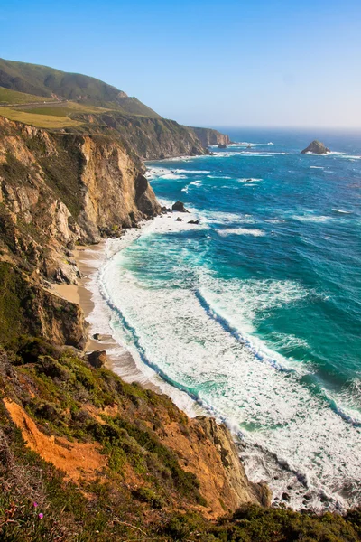 big sur, california güzel sahil şeridi