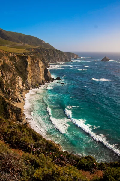 big sur, california güzel sahil şeridi