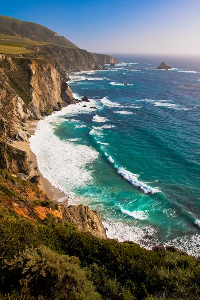 big sur, california güzel sahil şeridi