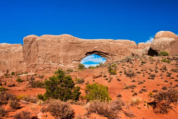 Okno arch arches national park, utah, Stany Zjednoczone Ameryki — Zdjęcie stockowe