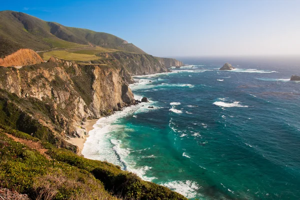 big sur, california güzel sahil şeridi