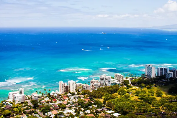 Wunderschöne Skyline von Oahu, Hawaii lizenzfreie Stockfotos