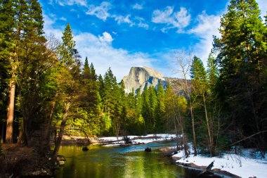 Half Dome Rock , the Landmark of Yosemite National Park,California clipart