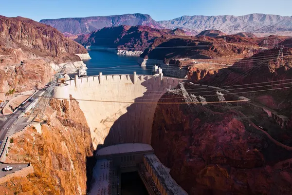 Hoover Dam across the Border of Nevada and Arizona — Stock Photo, Image