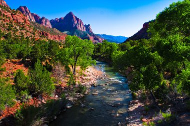 Virgin river zion national park, utah, Amerika Birleşik Devletleri ile çalışan