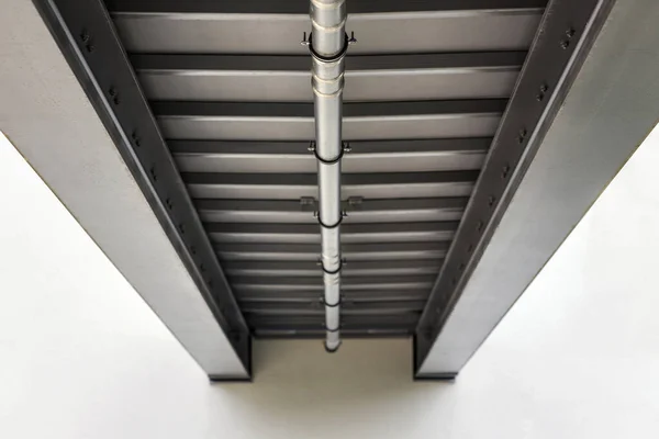 Gutter Pipe Sewer Pipe Rain Water Pipes Ceiling Modern Stainless — Stock Fotó