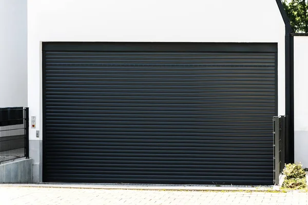 Modern Private Garage. Garage Gate with Automatic roller System.