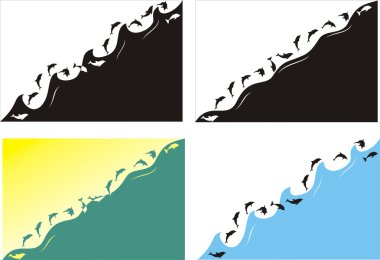 yunuslar ve denize atlama