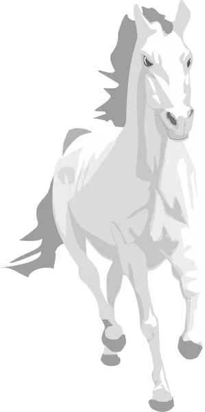 Серая скачущая лошадь — стоковый вектор