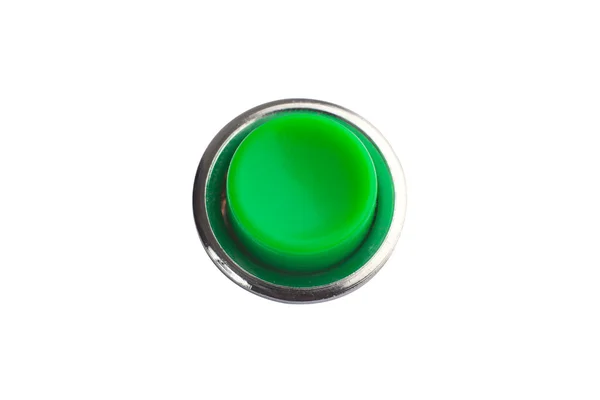 Zielony przycisk — Zdjęcie stockowe