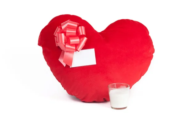 Heart with milk — Stock Photo, Image
