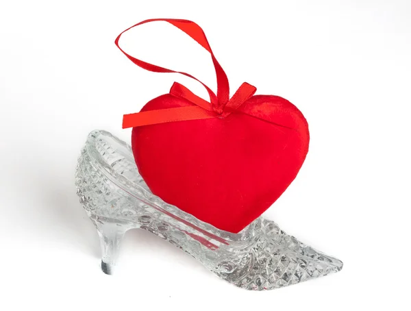 Heart on shoes — Stock Photo, Image