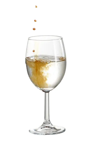 Wine in glass on white background — Stock Photo, Image