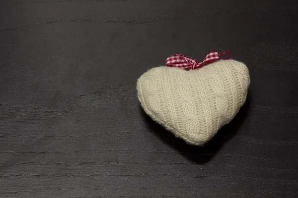 Knitted heart — Stock Photo, Image