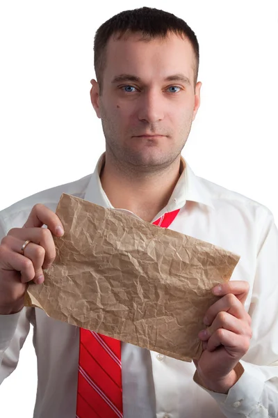 Man on a white background — Stock Photo, Image