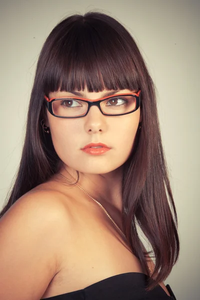 Mädchen mit Brille — Stockfoto