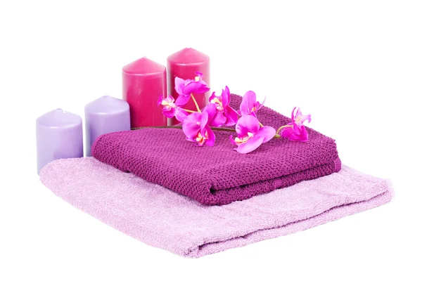 Stack of the multicolored towel — Stock Photo, Image