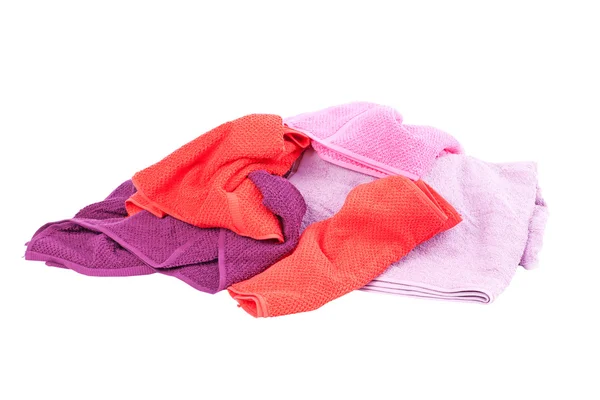 Çok renkli havlu yığını — Stok fotoğraf