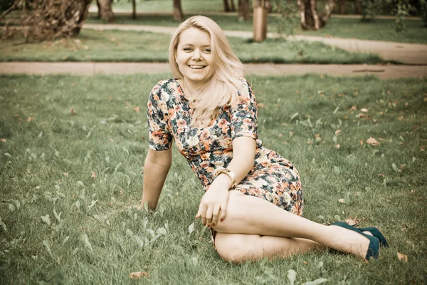 Portrait of the blonde girl — Stock Photo, Image