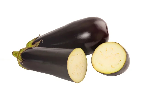 Skivad aubergine isolerade — Stockfoto