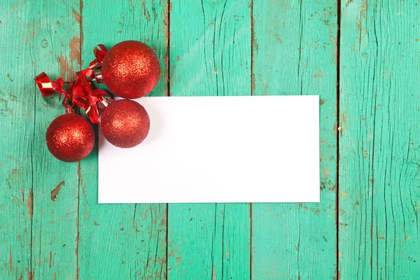 Affiche papier blanc avec décoration de Noël — Photo