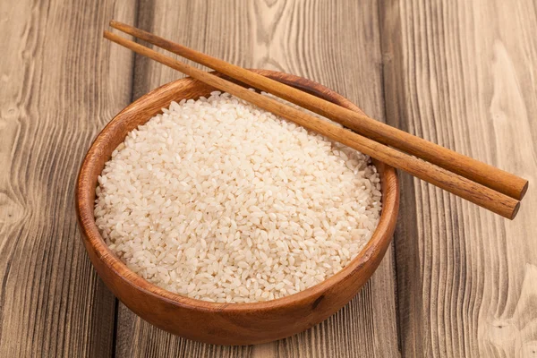 Bol de riz blanc à grains — Photo