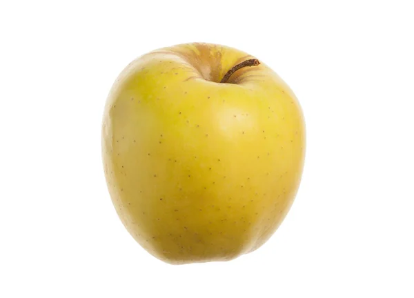 Одно зеленое свежее яблоко. Изолированный на белом фоне. Close - — стоковое фото