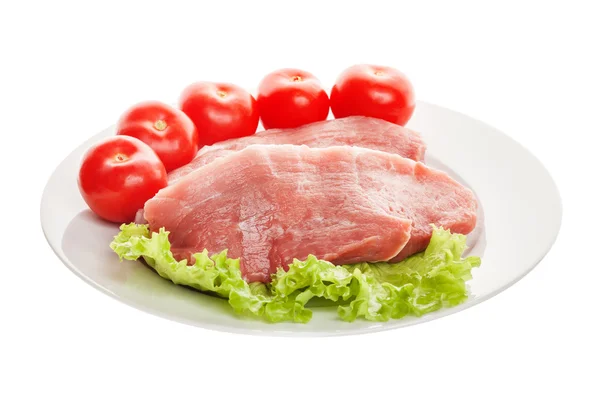 신선한 원료 쇠고기 고기 스테이크 등심 — 스톡 사진