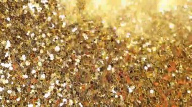 Altın konfeti düşüyor. Konfeti yağmuru..