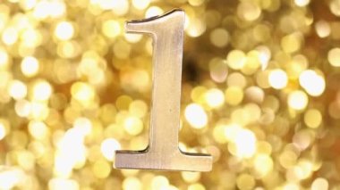 Altın bir numara ve altın ekran arkaplan.