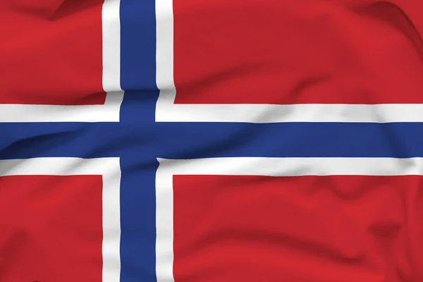 Bandera Nacional Noruega Pliegues Sombras Duras Sobre Lienzo —  Fotos de Stock