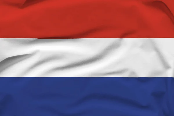 Bandera Nacional Los Países Bajos Pliegues Sombras Duras Sobre Lienzo —  Fotos de Stock