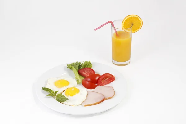 Αυγά και χυμό — Φωτογραφία Αρχείου