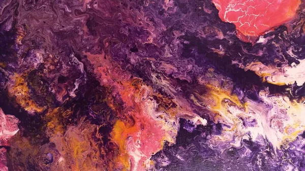 Pembe Mor Renklerde Soyutlama Boyalı Çizim — Stok fotoğraf