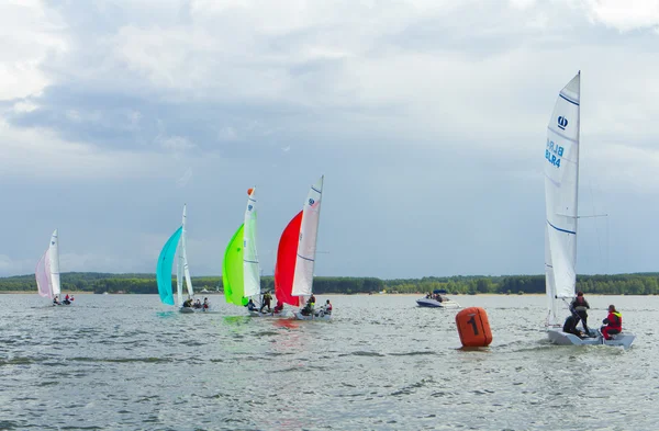 Regata nella classe EM SC 2013. Bielorussia — Foto Stock